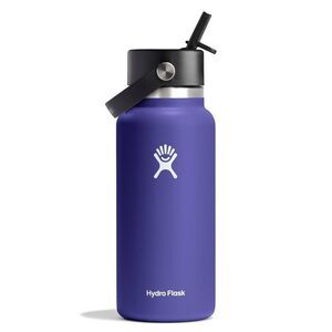 Hydro Flask -  32oz Wide Mouth Flex Straw Water Bottl Phantom